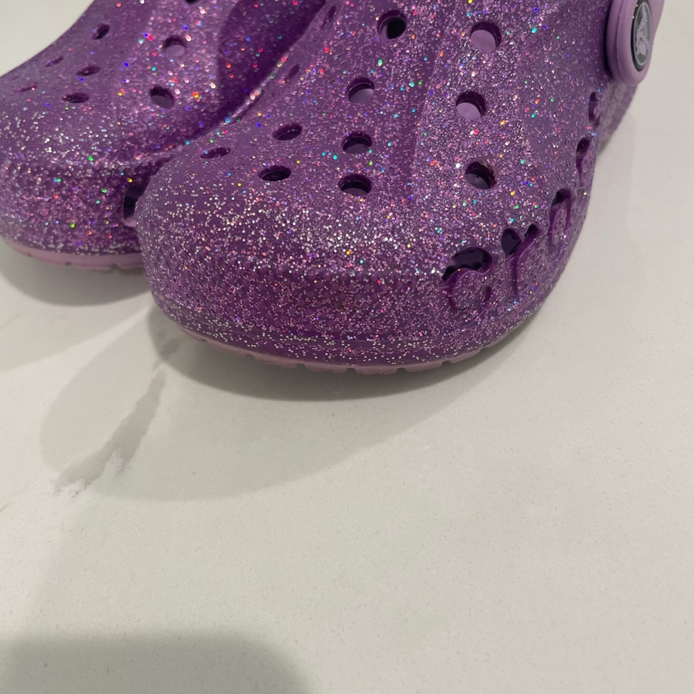 CROCS Purple with Sparkly Finish - size 9 toddler